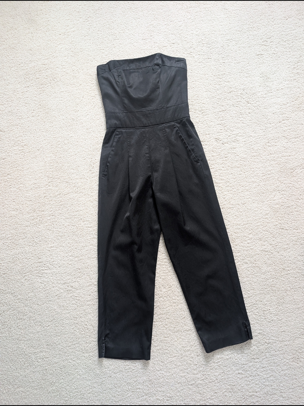 French Connection Black Strapless Jumpsuit
